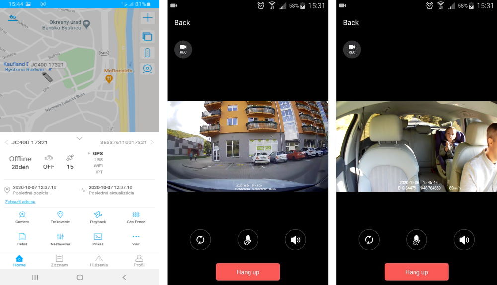 app profio x5 car camera na may GPS at live na paghahatid