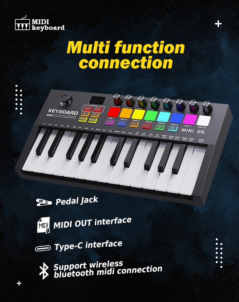 mga output ng piano ng midi keyboard