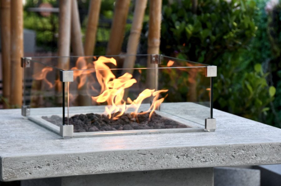 fireplace bar table kongkreto gas fireplace