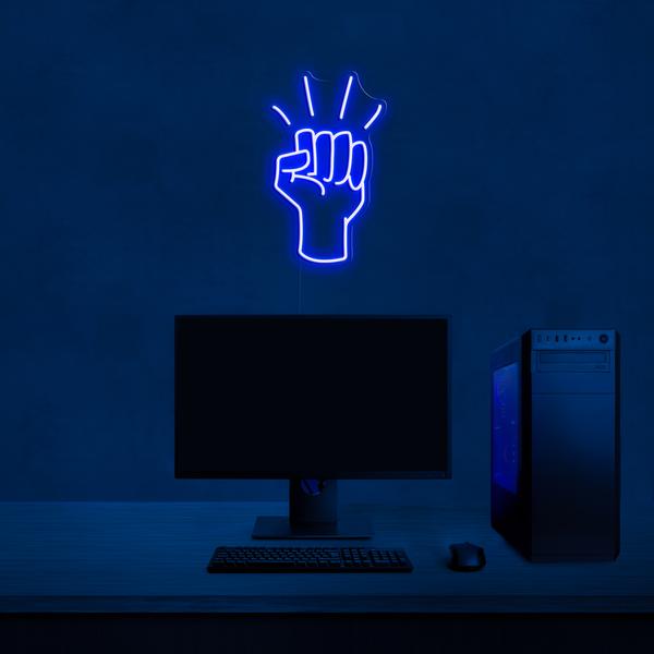 LED sign sa dingding 3D neon - Kamao na may sukat na 50 cm