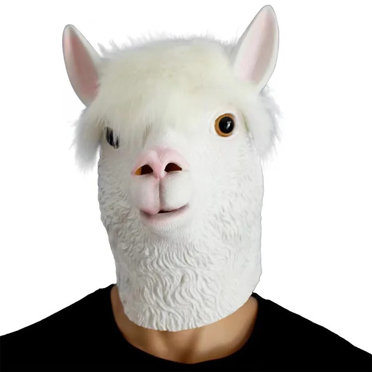 alpaca mask mukha ulo silicone mask