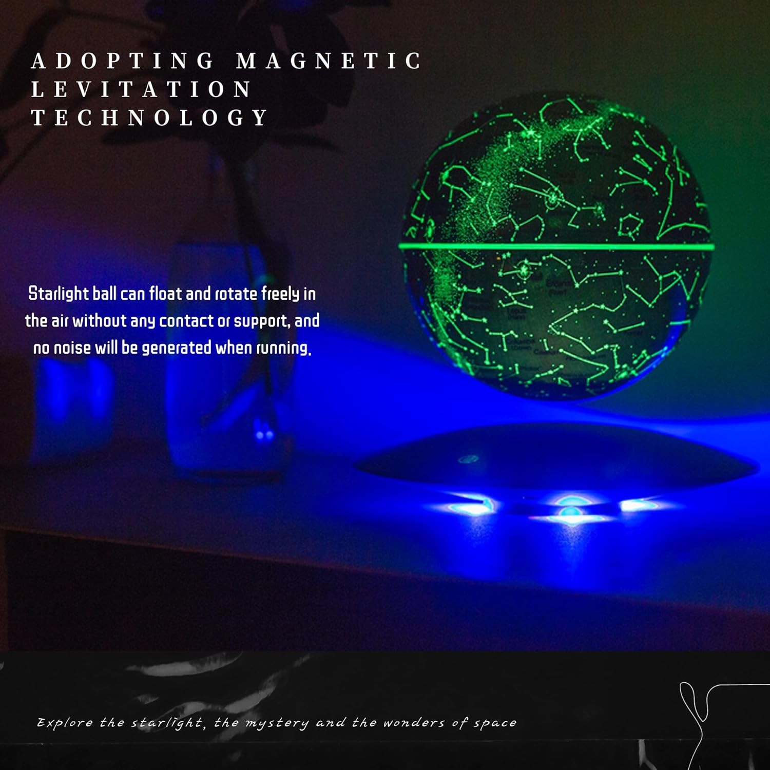 teknolohiya ng levitation - isang lumulutang na round table lamp