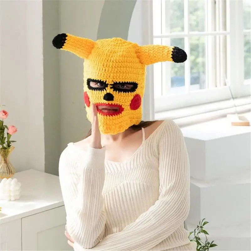 pikachu mask face mask na may tainga