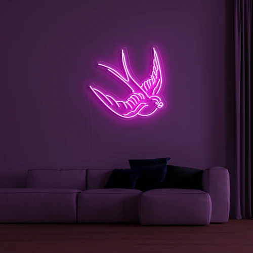 3D LED neon logo sa dingding - kalapati