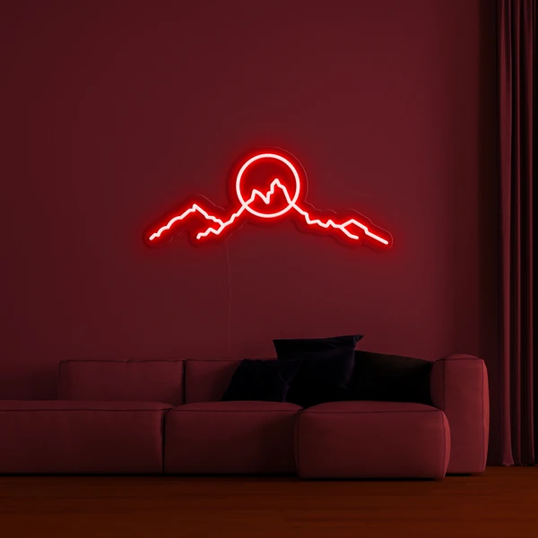 Maliwanag na LED neon sign sa dingding 3D na hugis - BUNDOK