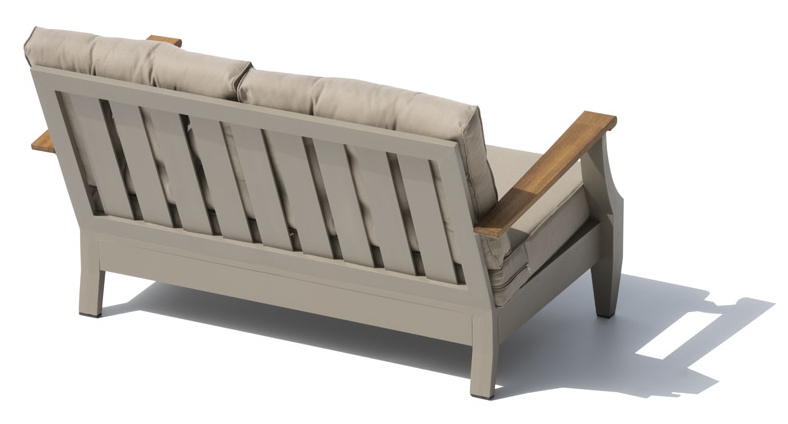 double armchair para sa hardin, panlabas na terrace, aluminyo