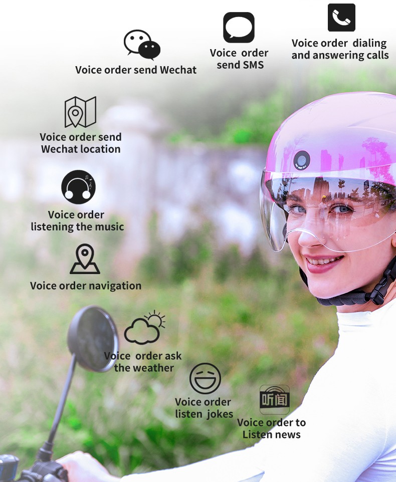smart bike helmet AI voice assistant
