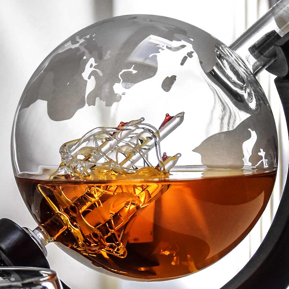 globe decanter set para sa mga inumin whisky rum bourbon