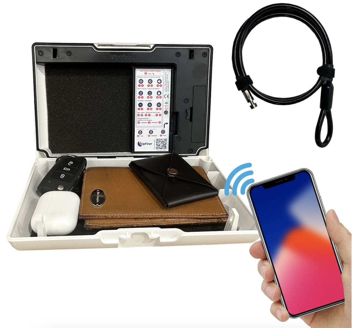 smart portable safe UpLock mini safe box para sa mga mahahalagang bagay sa mobile