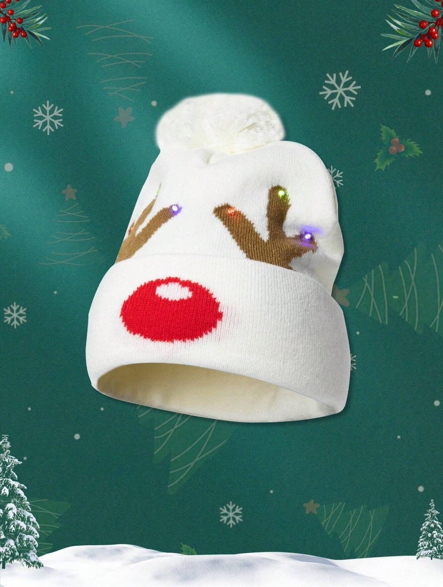 cap Christmas reindeer antler - takip para sa taglamig na kumikinang, Rudolph