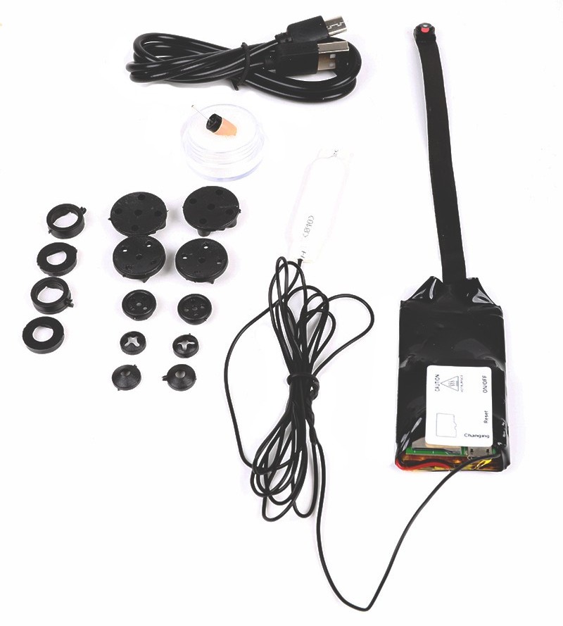 pinhole camera knob na may spy earpiece para sa mga pagsusulit sa teksto