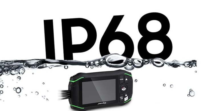 Proteksyon sa IP68 - hindi tinatagusan ng tubig + dustproof camera sa isang motorsiklo
