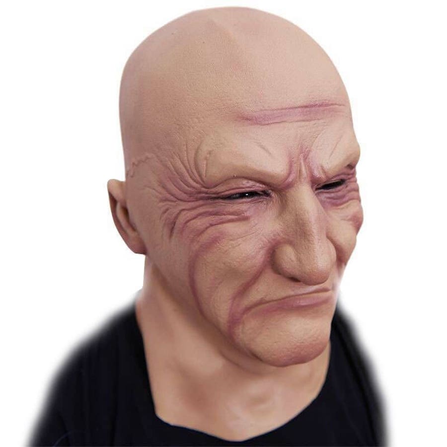 silicone mask bald man latex face mask