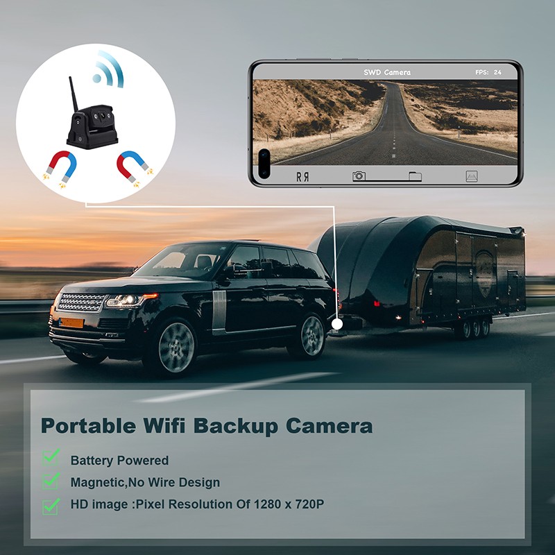 wifi car camera mobile phone na may magnet