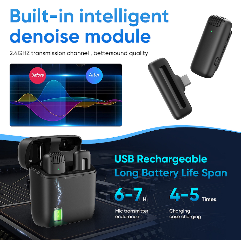 Portable mobile microphone - wireless
