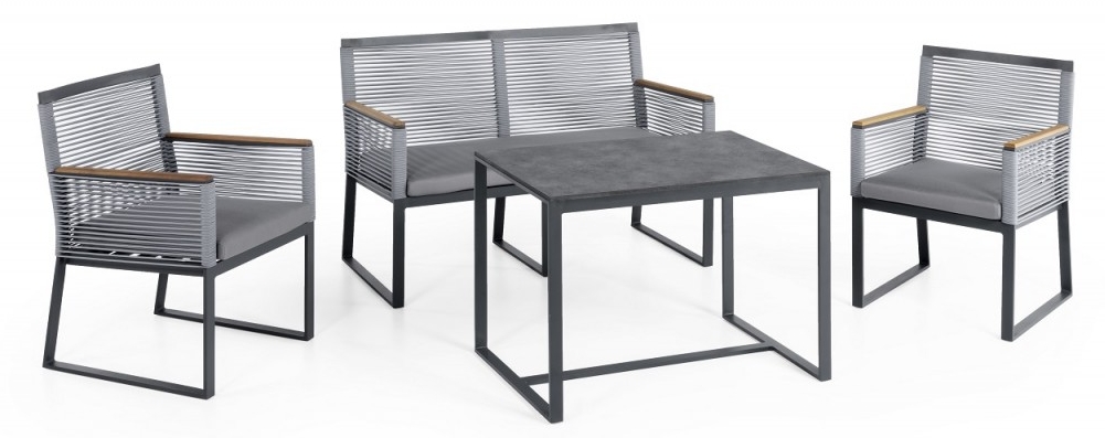 terrace seating metal panlabas na aluminyo moderno