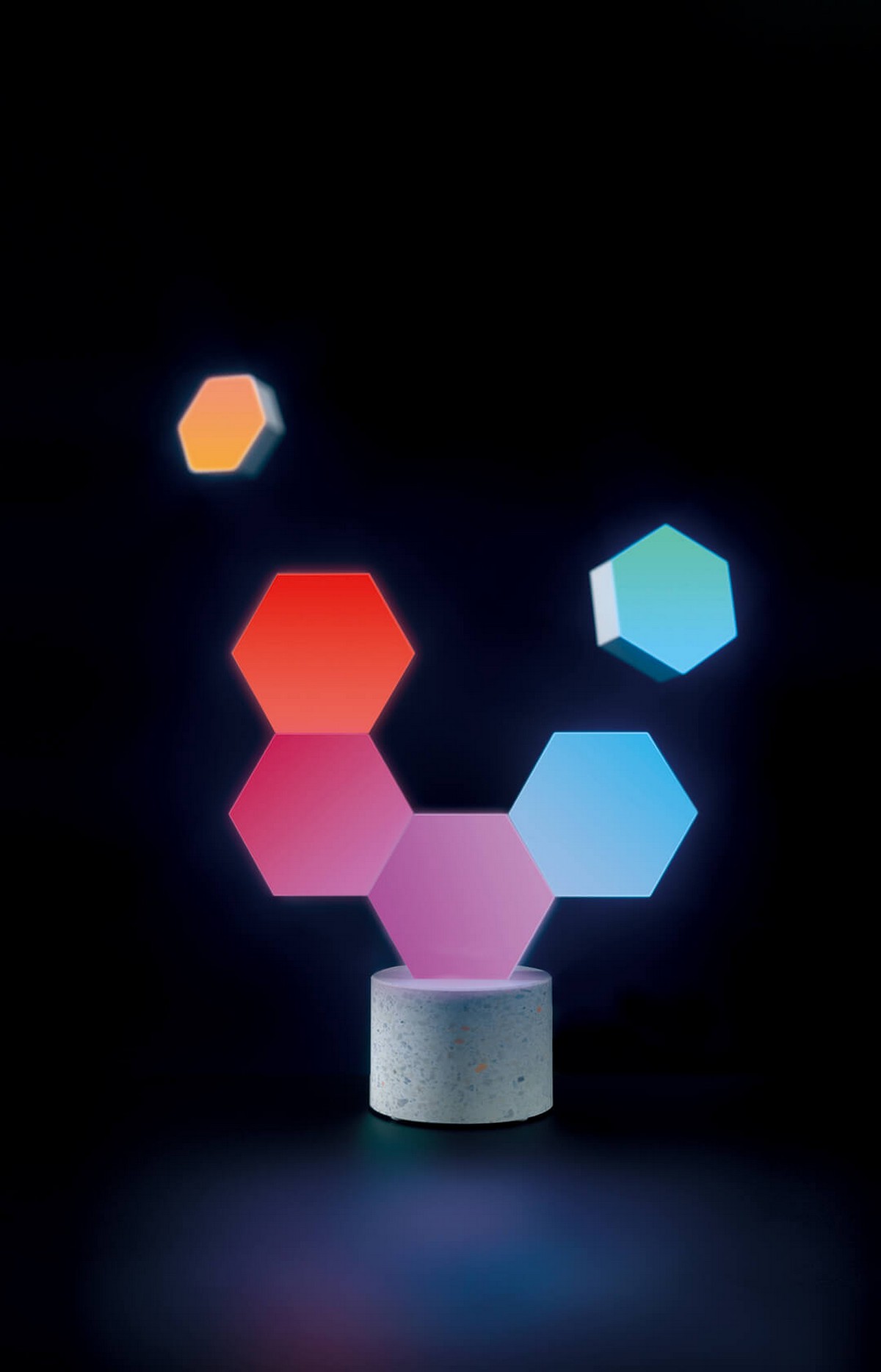 LED hexagon interior na ilaw