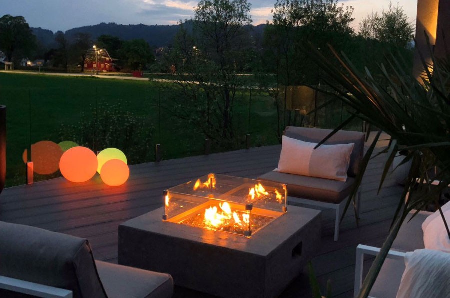 panlabas na gas fireplace - table top fire pit