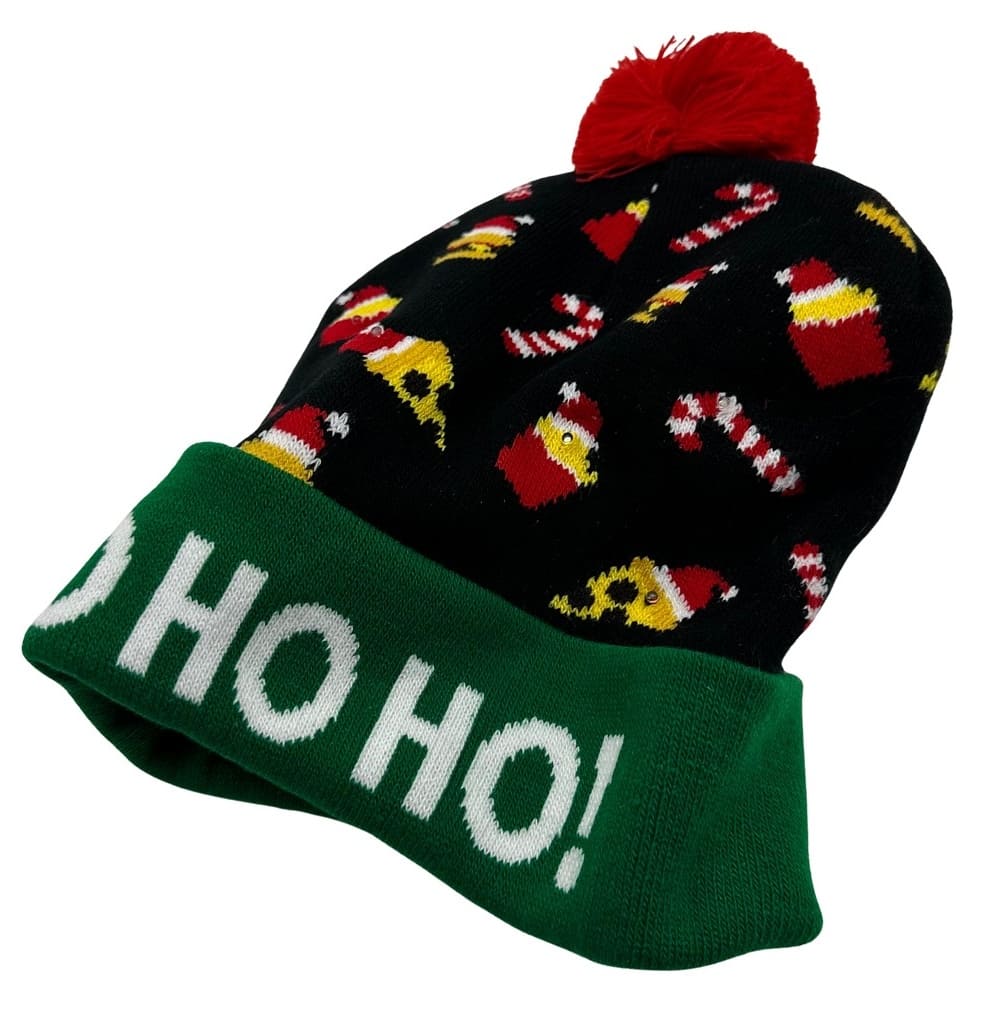 Christmas LED hat shines winter warmth niniting