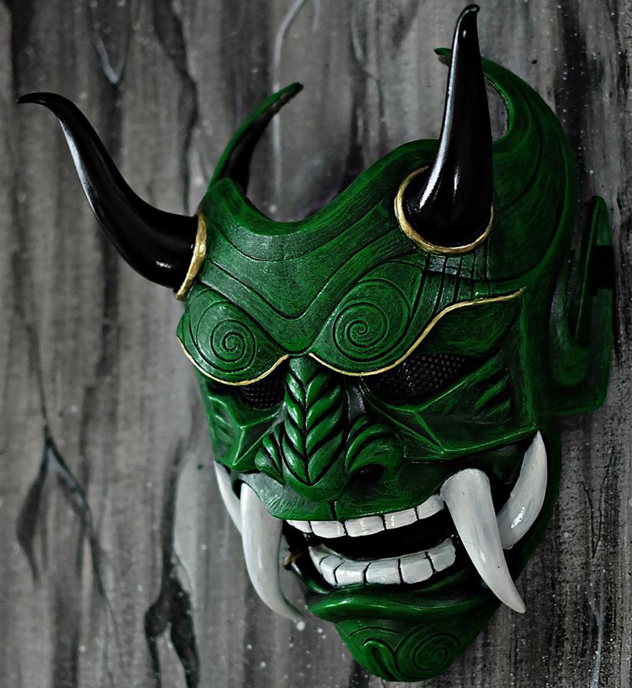 Halloween face mask sa ulo - Japanese assasin motif