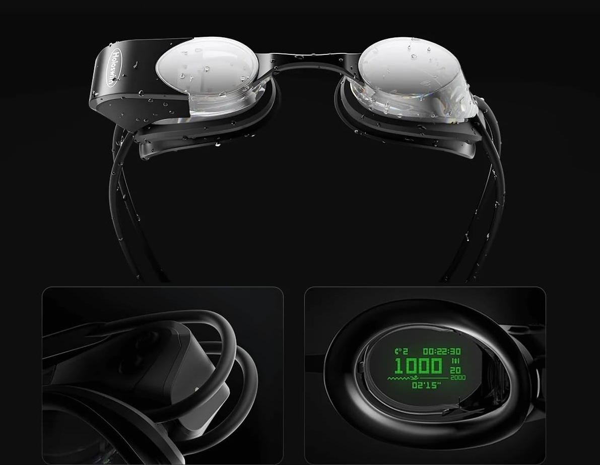smart swimming goggles para sa swimming virtual reality na may display