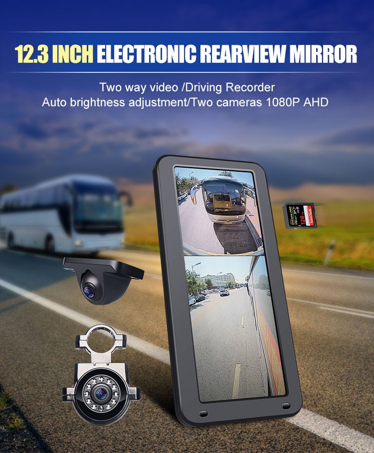 rear-view mirror para sa mga bus na may reverse camera