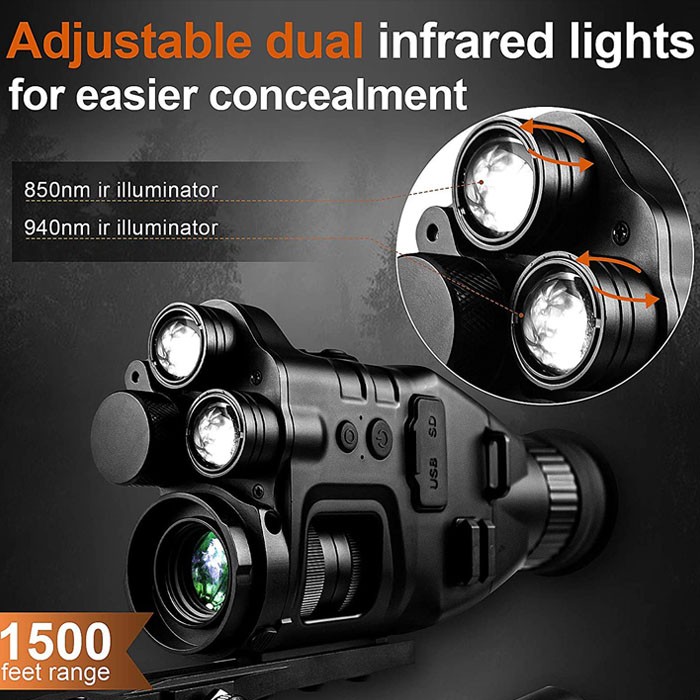 binocular night vision 850nm at 940nm IR dual infrared na ilaw
