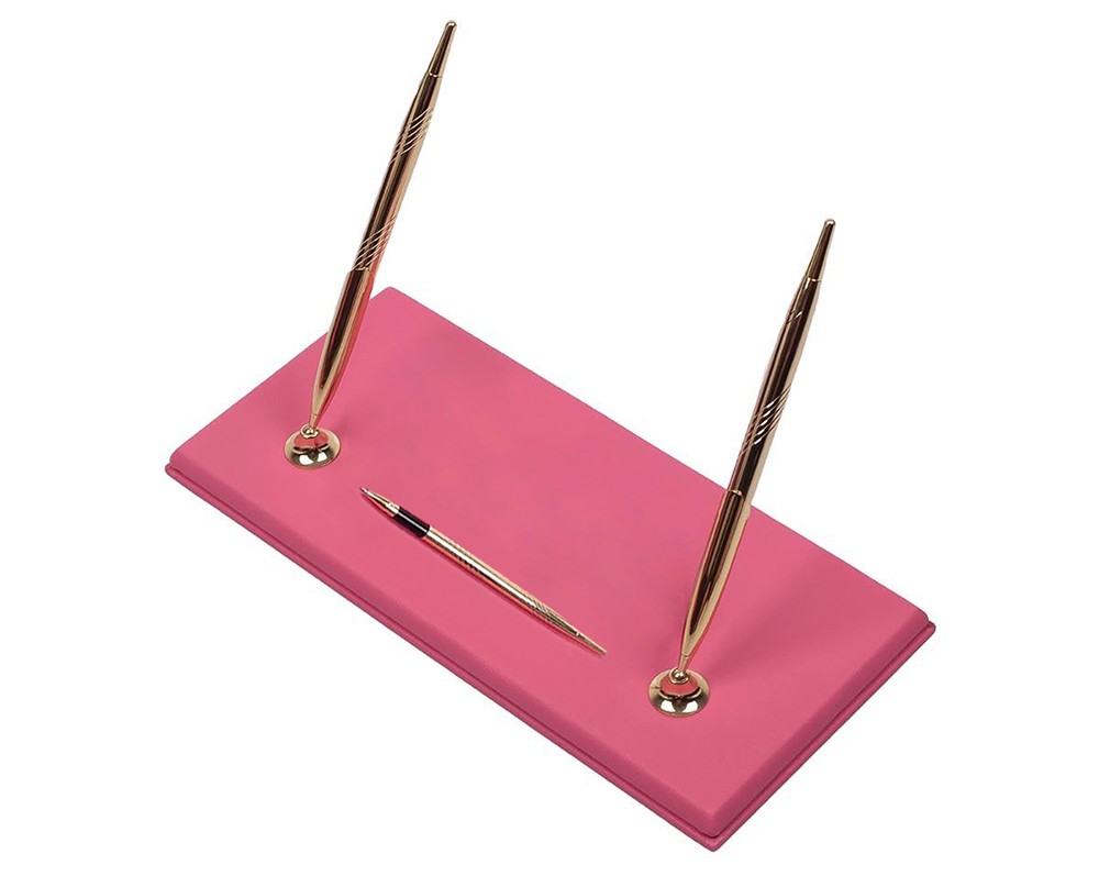 set ng luxury pens pink gold stand para sa mga babae