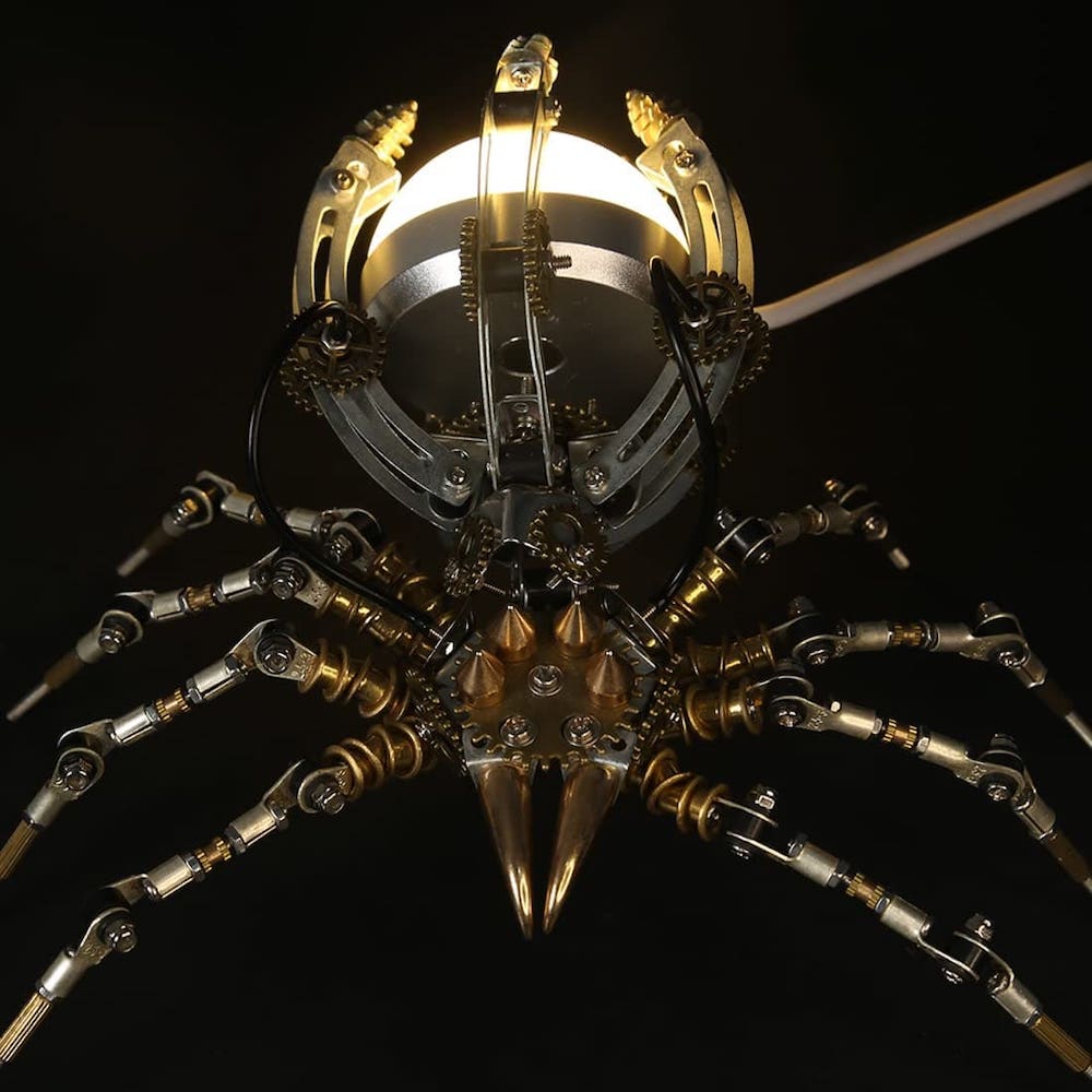 3D na modelo ng isang spider puzzle metal