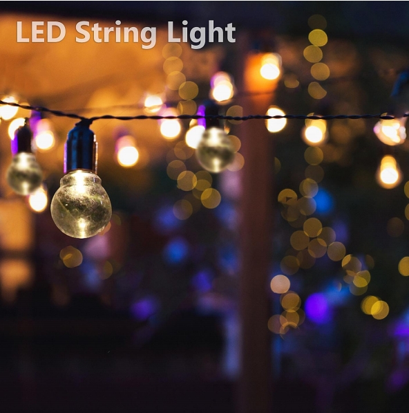 LED string light na may solar panel