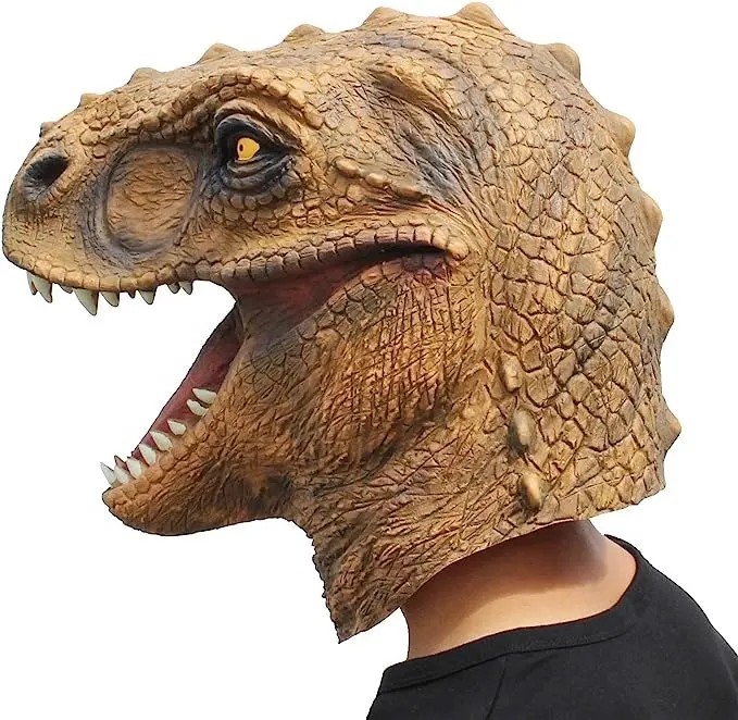 Halloween mask silicone dinosaur t rex dinosaur head mask