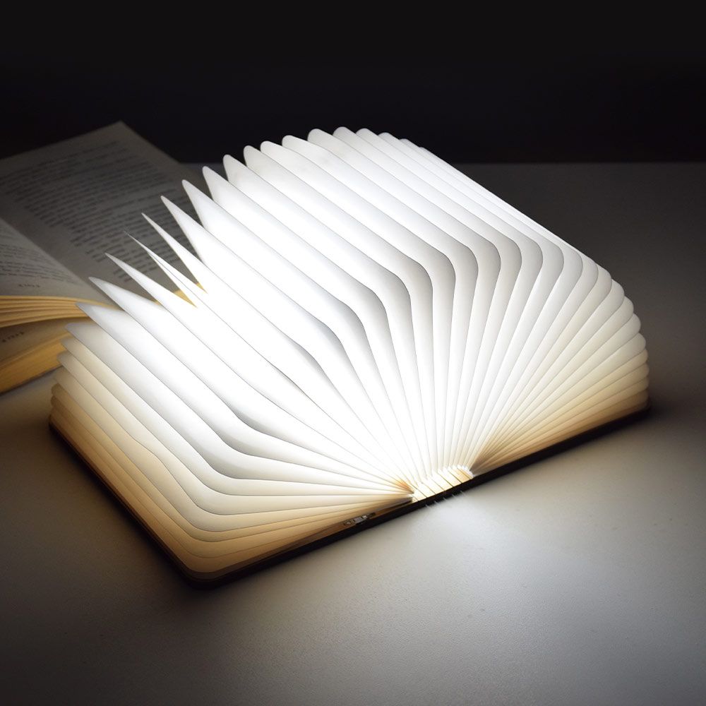 LED book - lampara sa hugis ng isang natitiklop na libro