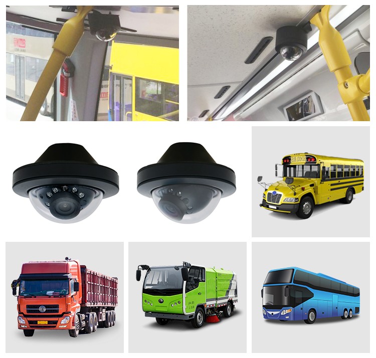 mini dome camera para sa mga bus, trolleybus, tram, van, minibus, caravan, semi-trailer, trailer, trak