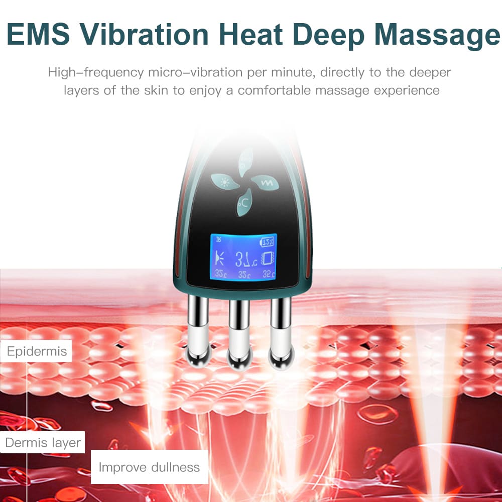 Vibrating deep massager device para sa pagpapakinis ng mga wrinkles