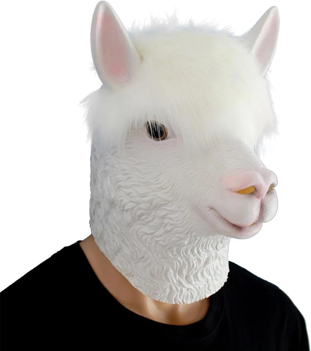 alpaca llama - face mask ulo latex silicone