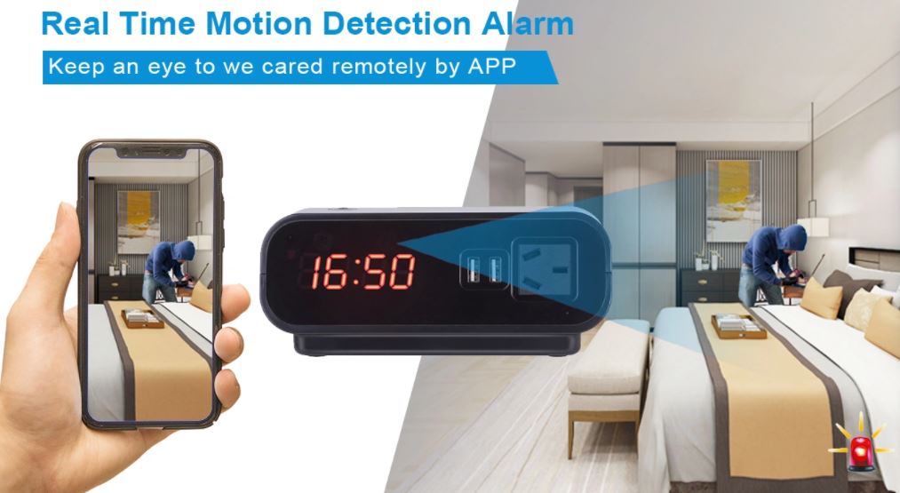 wifi secret camera sa alarm clock
