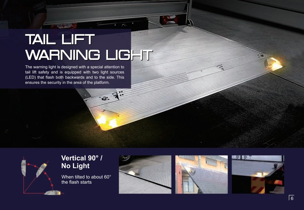 LED signaling LED tail lift light para sa platform ng kotse - van, trak